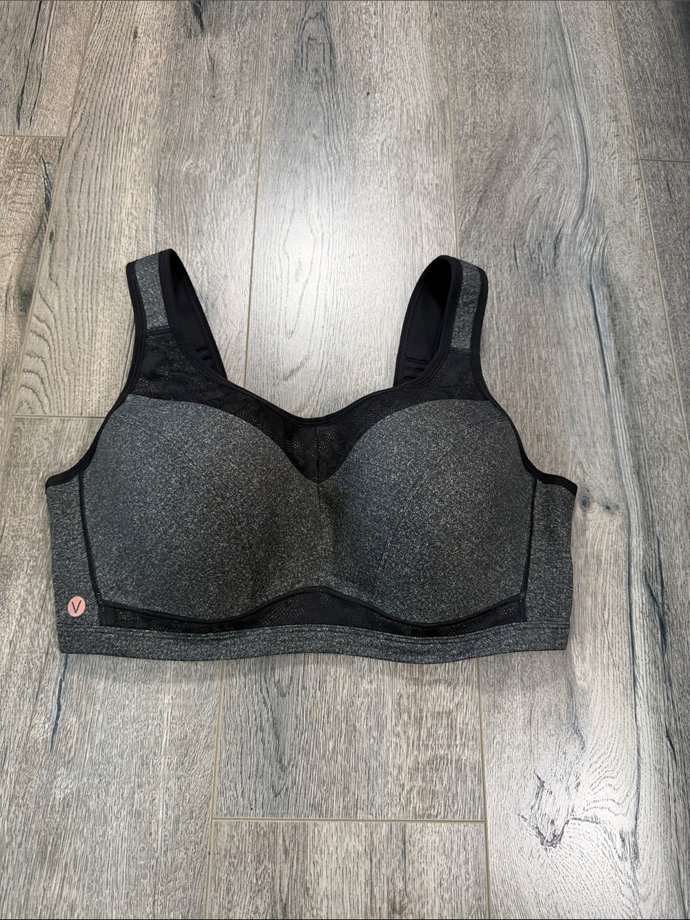 Livi Active Charcoal Heather Support Sports Bra